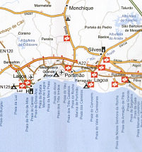 Extract from 2012 Cepsa map of Portugal