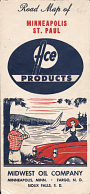 1953 Ace Products map of Minneapolis St Paul